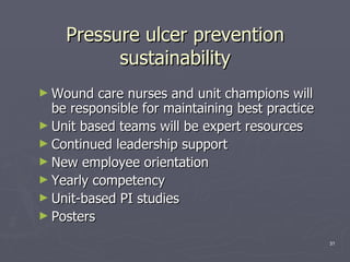 Pressure Ulcer Prevention Ppt
