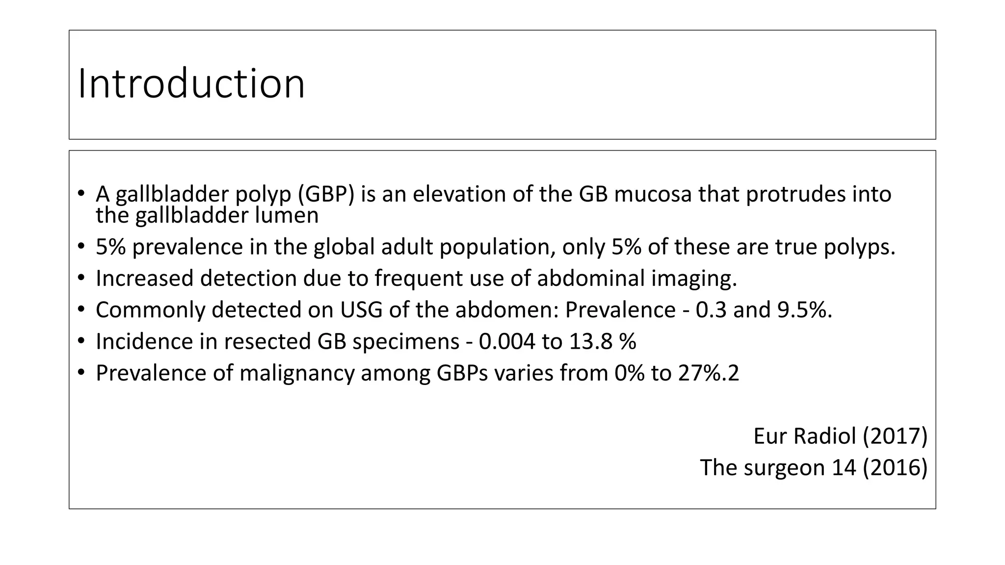 Management of Gall Bladder Polyps | PPTX