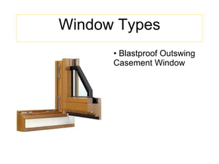 Window Types Blastproof Outswing Casement Window 