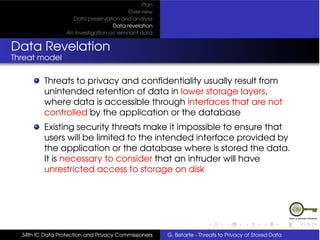 Plan
                                          Overview
                    Data preservation and analysis
               ...