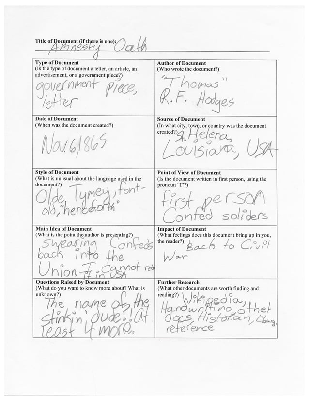 Comprehending History Lesson Plan