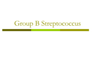Group B Streptococcus 
