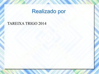 Realizado por 
TAREIXA TRIGO 2014 

