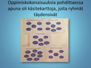 Oppimiskokonaisuuksia pohdittaessa
apuna oli käsitekarttoja, joita ryhmät
täydensivät
Joensuun seudun ops-koordinaattori Satu
Huttunen 2015
 
