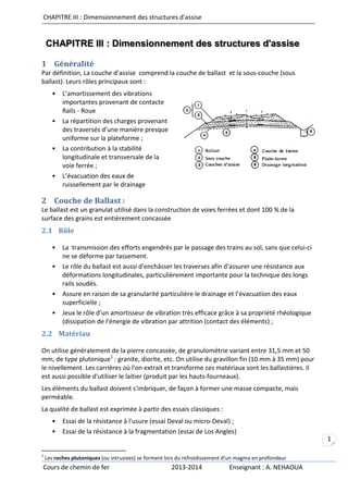 Caractéristique technique tringle à chemin de fer