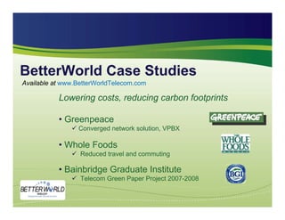 The Green Telecom Wave is Coming