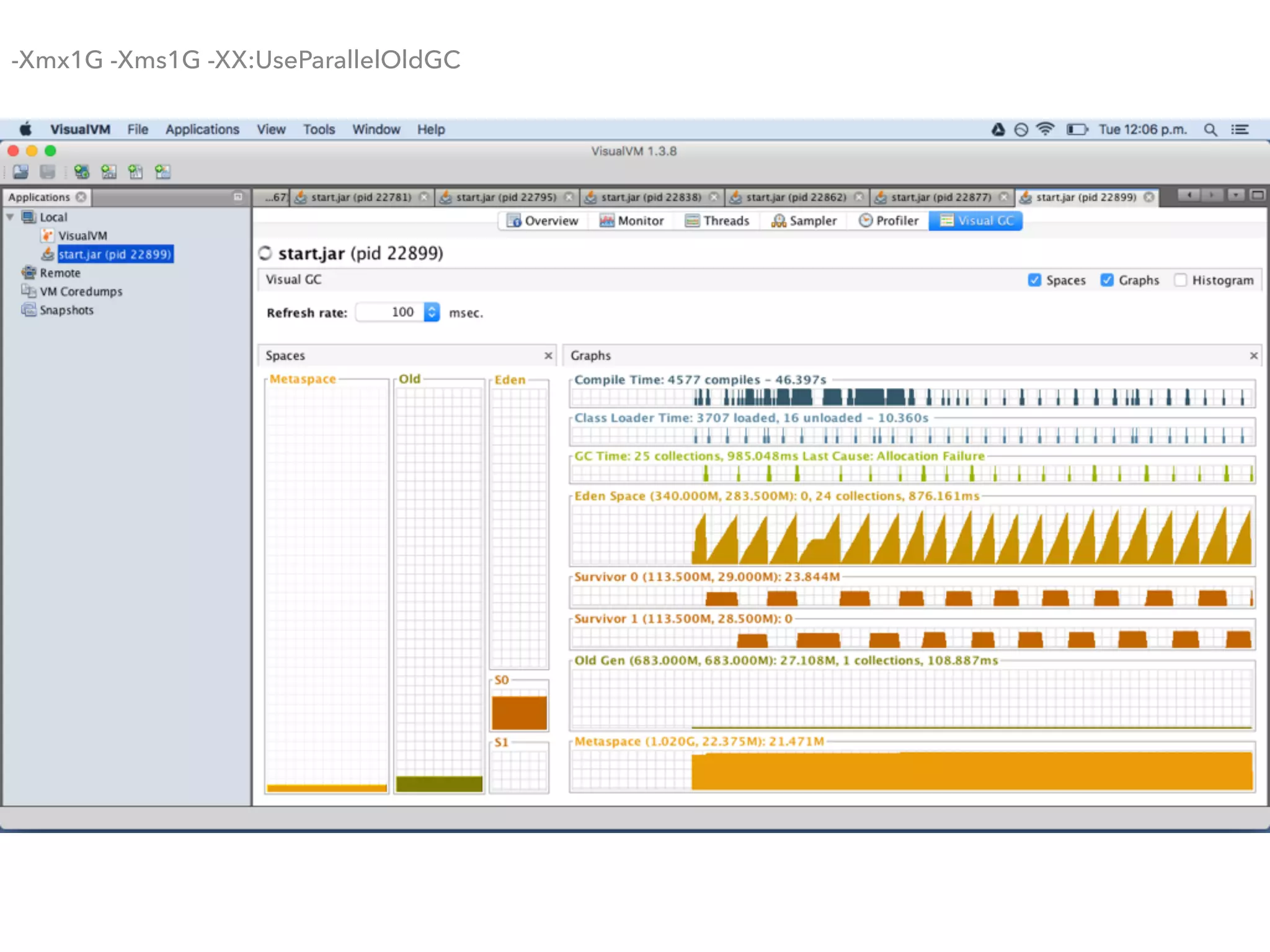 -Xmx1G -Xms1G -XX:UseParallelOldGC
 