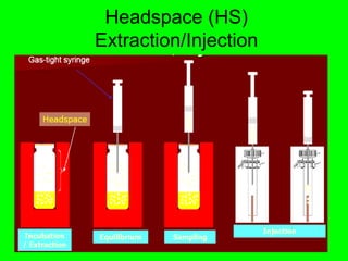 Headspace (HS)
Extraction/Injection
 