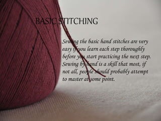 Basic Stitches | PPTX