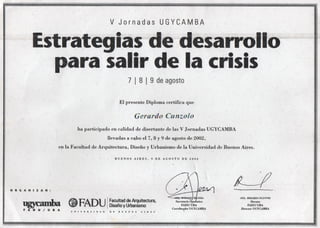 GC - CV - 2002 V Jornadas ugycamba - Estrategias de Desarrollo para Salir de la Crisis