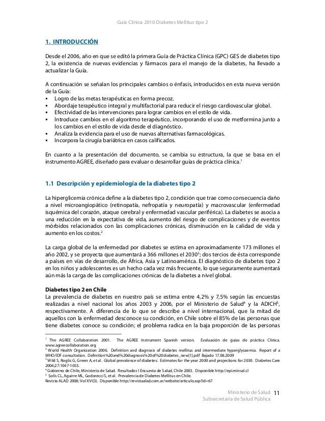 Diabetes mellitus tipo II MINSAL Diabetes mellitus tipo II MINSAL