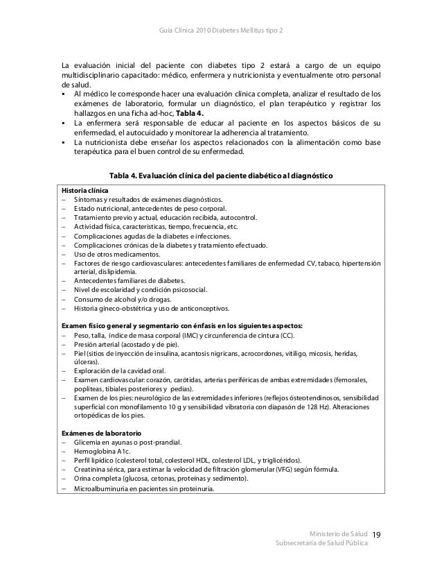 Diabetes mellitus tipo II MINSAL Diabetes mellitus tipo II MINSAL