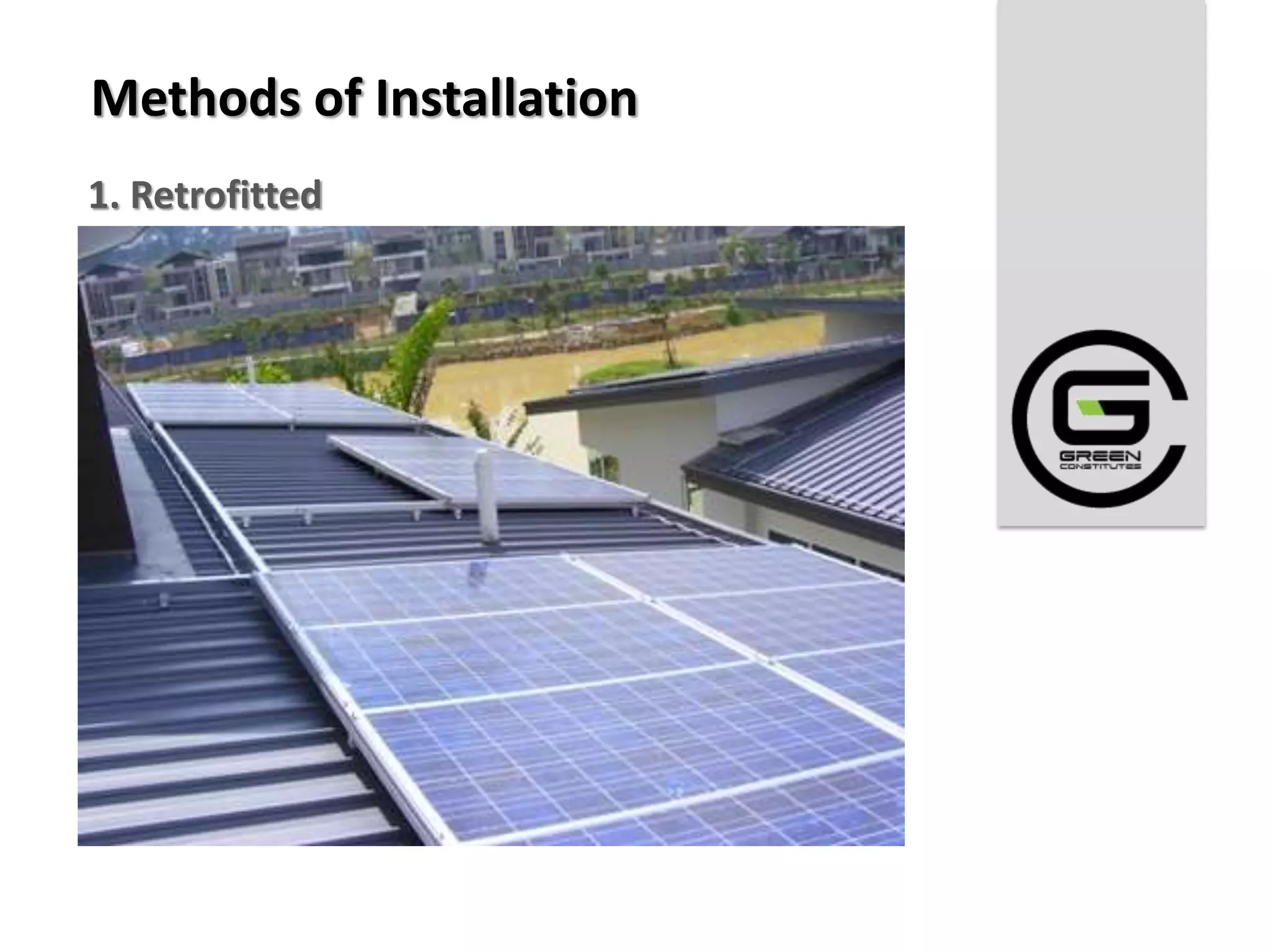 Methods of Installation
1. Retrofitted
 