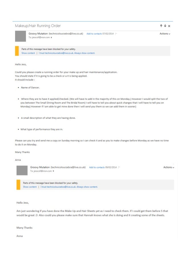 Gc2 my role and responsibilities emails from manager