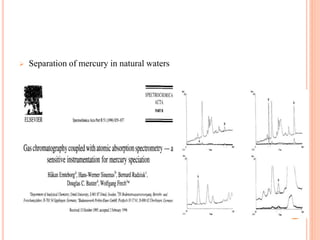  Separation of mercury in natural waters
 