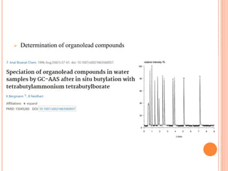  Determination of organolead compounds
 