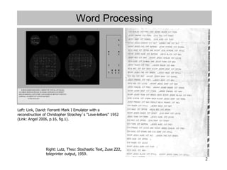 History of Computer Art III, Information Aesthetics (Computer ...