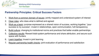 Mobilizing AR4D partnerships to achieve national food security