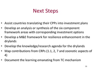 The Technical Consortium (TC) for ending drought emergencies and building resilience to drought in the Horn of Africa