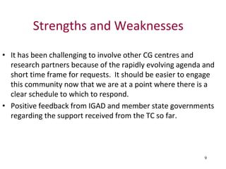 The Technical Consortium (TC) for ending drought emergencies and building resilience to drought in the Horn of Africa