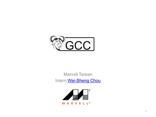 GCC
Marvell Taiwan
Intern Wei-Sheng Chou
1
 