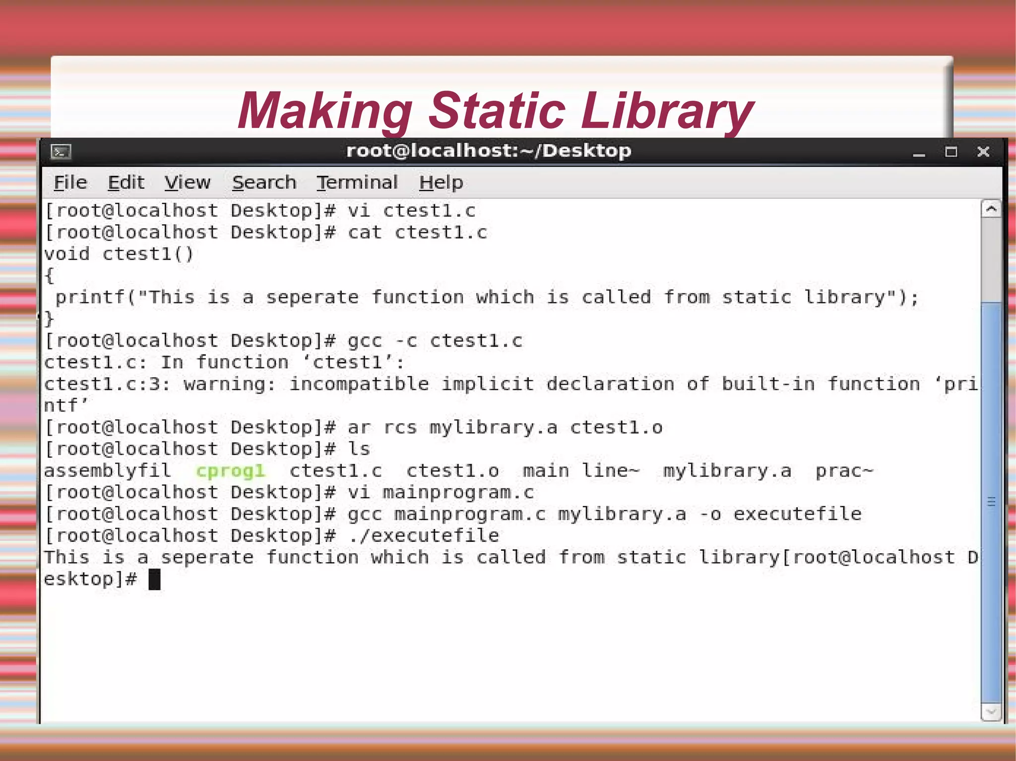 Making Static Library