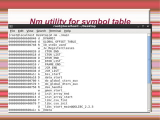 Nm utility for symbol table
 