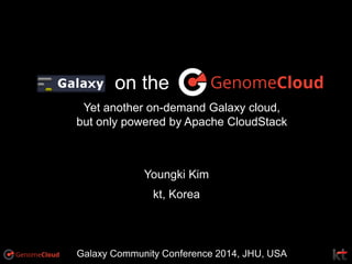 on the
Yet another on-demand Galaxy cloud,
but only powered by Apache CloudStack
 