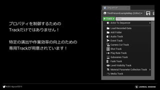 プロパティを制御するための
Trackだけではありません！
特定の演出や作業効率の向上のための
専用Trackが用意されています！
 