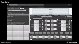 #UE4 | #gcconf2020
Test Suite
 