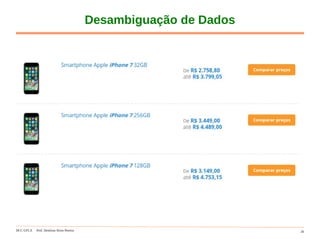 DCC-UFLA Prof. Denilson Alves Pereira 26
Desambiguação de Dados
 