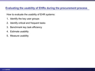 Usability and Health IT