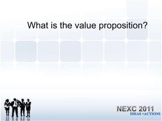 What is the main idea behind GCDP?NEXC 2011IDEAS +ACTIONS