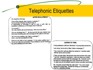 Telephonic Etiquettes 