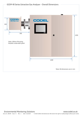 GCEM 40 series extractive gas analyser codel datasheet | PDF