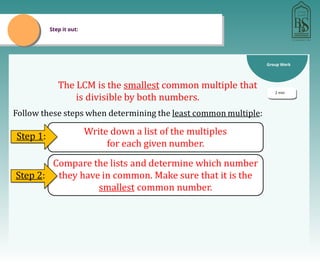 Understanding Least Common Factor and Greatest Common Factor in Math | PPTX