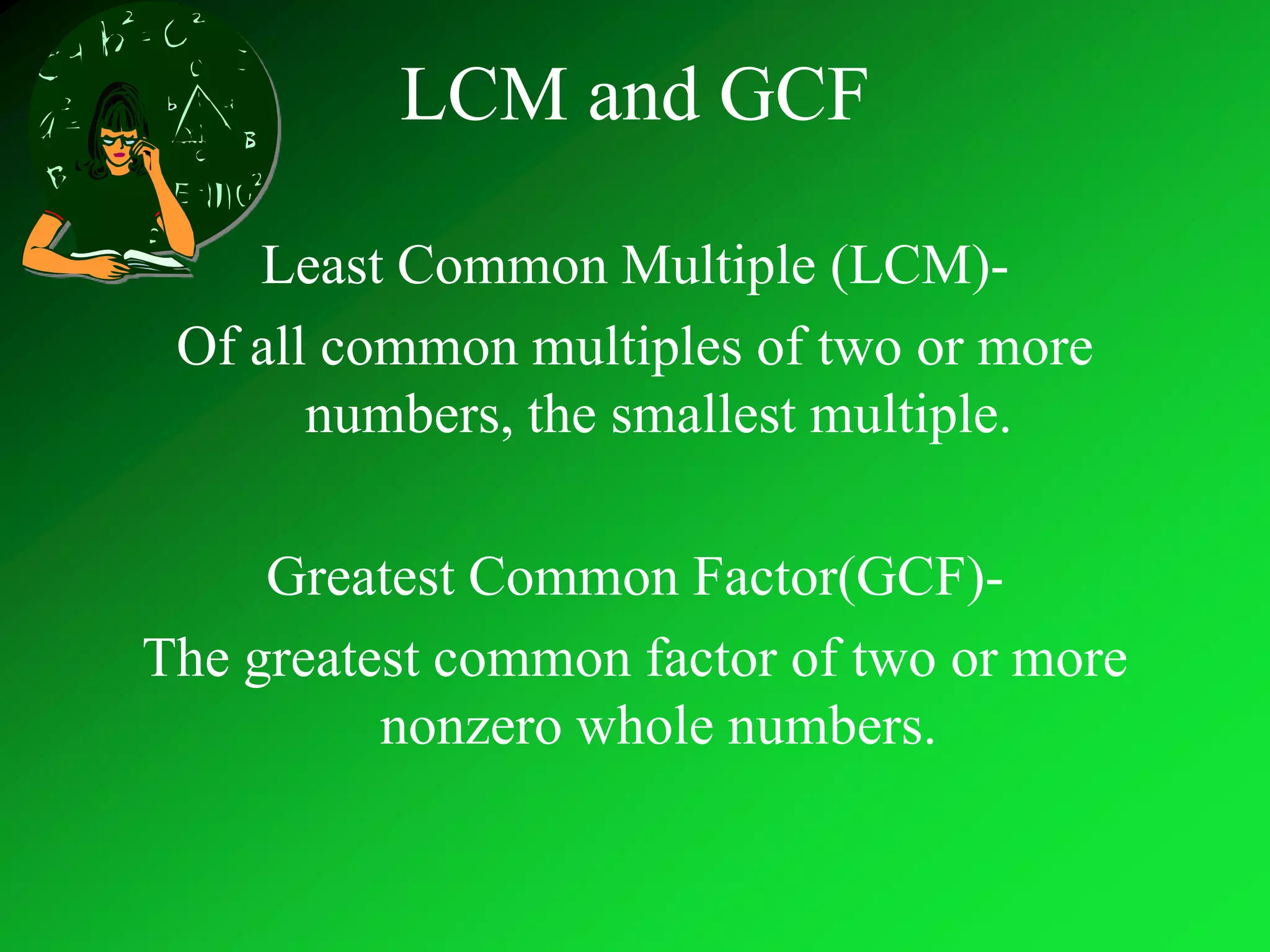 Gcf and lcm | PPTX
