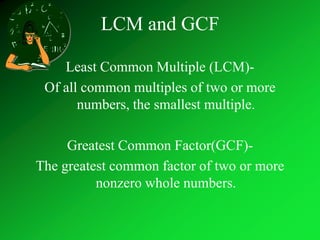 Gcf and lcm | PPTX