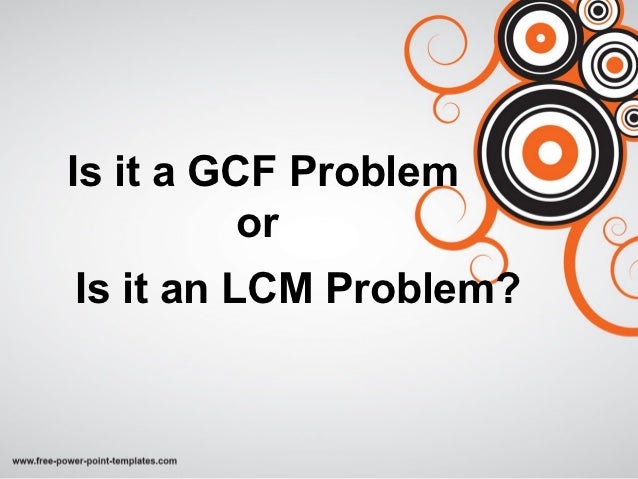 Gcf and lcm