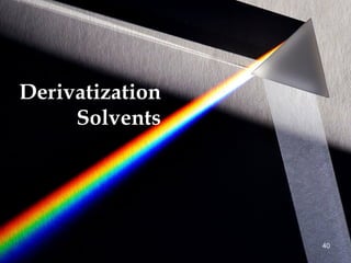 Derivatization
Solvents
40
 