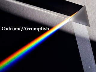 Outcome/Accomplish
9
 