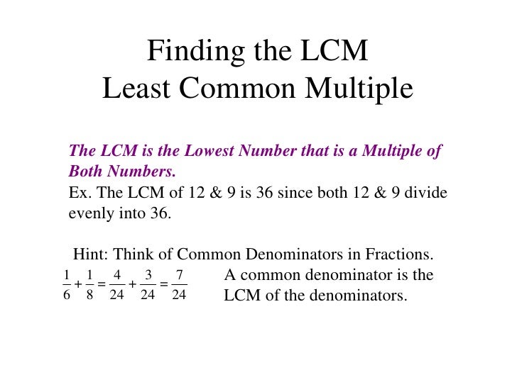 Gcf&Lcm