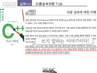 CGCIICho sanghyun’s Game Classes II
실행처리 다중상속이란 ? (3)
 