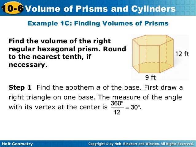 formula for volume of triangular prism without height