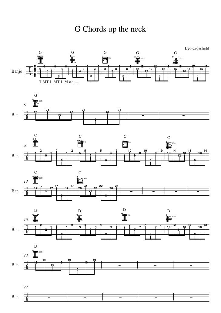 G chords forward roll