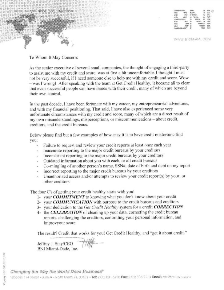 gch testimonial letter on corporate jeff stay bni gch testimonial letter on corporate jeff stay bni