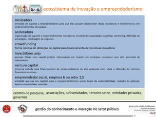 gestão do conhecimento e inovação no setor público
36
 