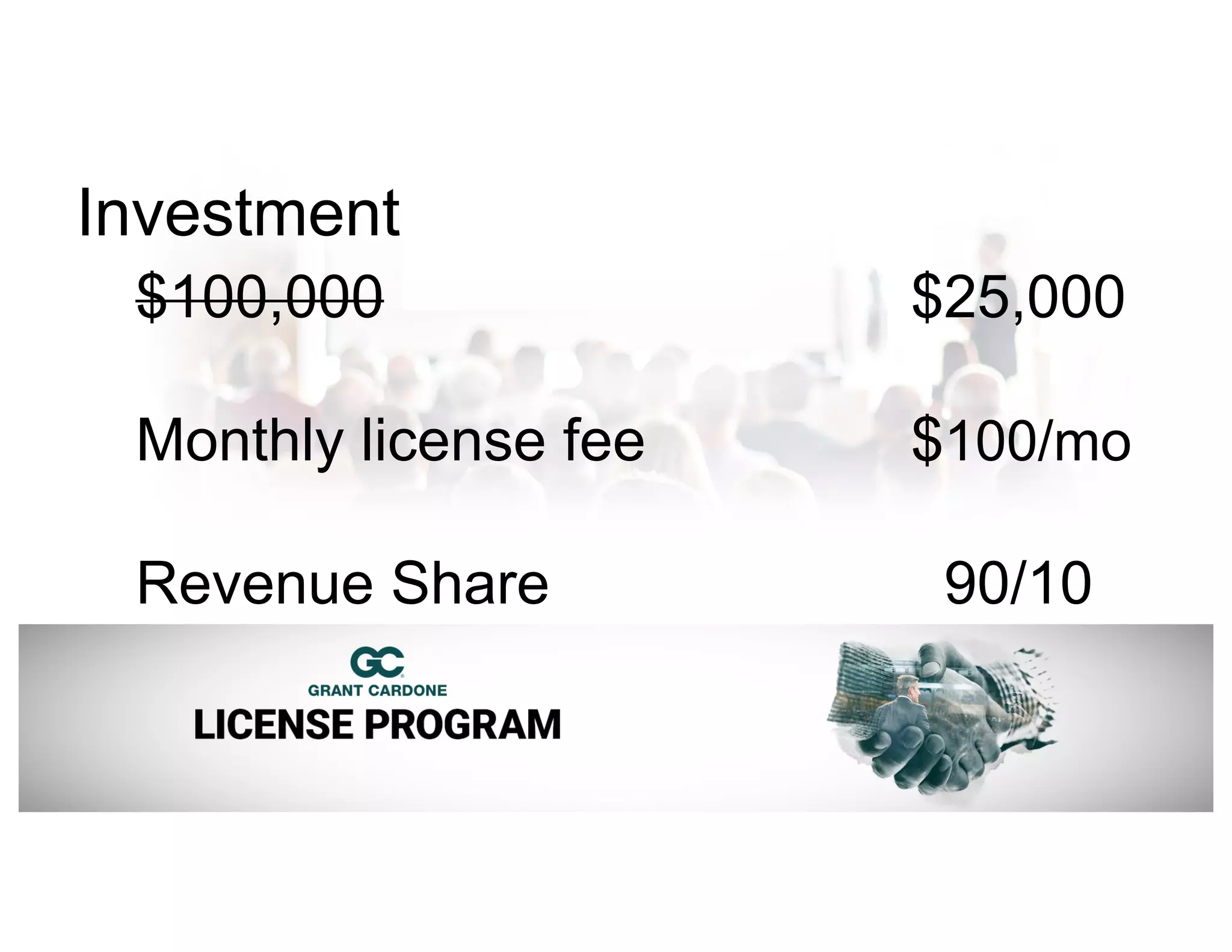 Grant Cardone Licence Program | PDF | Sales | Business