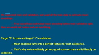 Feature engineering mean encodings | PPTX