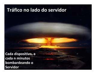 Tráfico no lado do servidor




Cada dispositivo, a
cada n minutos
bombardeando o
Servidor
 